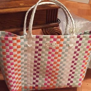 Kate Spade New York. Multi colored bag tote. Woven
